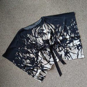 Tahari, satin, butterfly sleeve blouse, size M